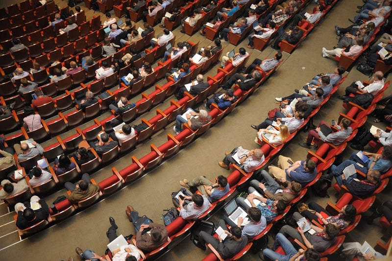 Audience watching a movie